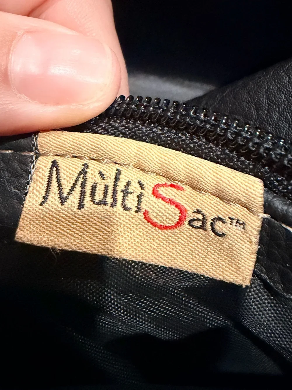 MultiSac Black Convertible Backpack Sling Organizer Purse Multi Pocket